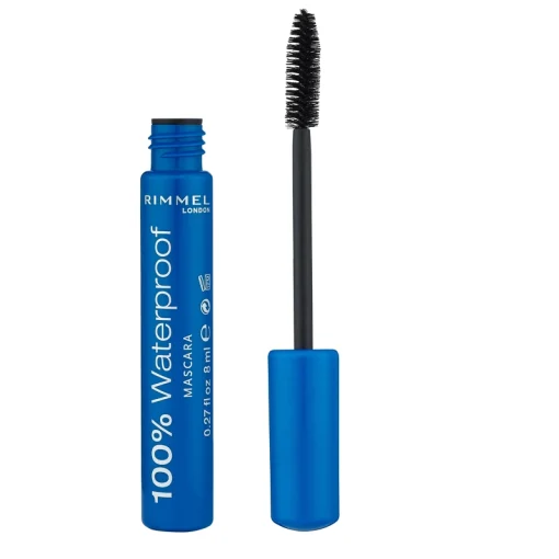 shop RIMMEL 100% Waterproof Mascara 8 ml - 001 Black Black af RIMMEL - online shopping tilbud rabat hos shoppetur.dk