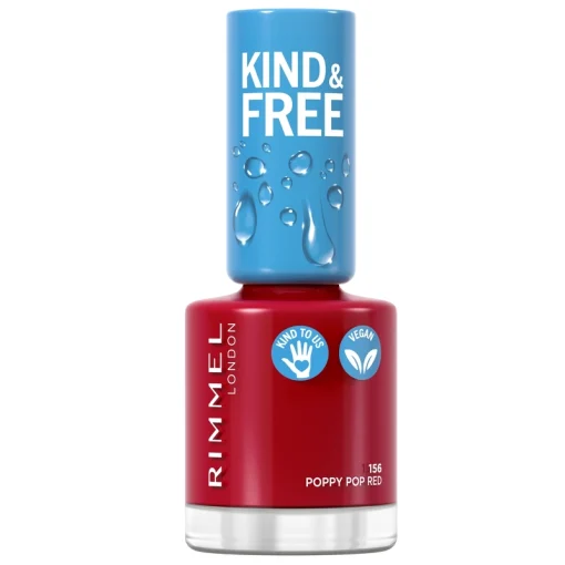 shop RIMMEL Kind & Free Clean Nail 8 ml - 156 Poppy Pop red af RIMMEL - online shopping tilbud rabat hos shoppetur.dk