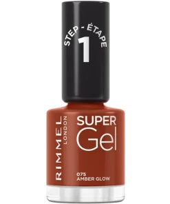 shop RIMMEL Super Gel Nail Polish 12 ml - 075 Amber Glow af RIMMEL - online shopping tilbud rabat hos shoppetur.dk