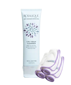 shop Rosalique 3 In 1 Balm Cleanser 100 ml + 3 Bamboo Cloths af Rosalique - online shopping tilbud rabat hos shoppetur.dk