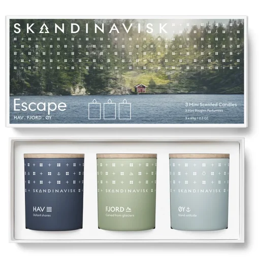 shop SKANDINAVISK ESCAPE Candle Giftset 3 x 65 gr. af SKANDINAVISK - online shopping tilbud rabat hos shoppetur.dk