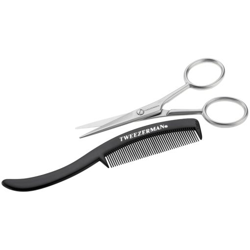 shop Tweezerman Moustache Scissors With Comb af Tweezerman - online shopping tilbud rabat hos shoppetur.dk