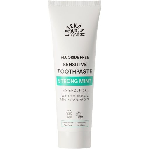 shop Urtekram Sensitive Toothpaste Strong Mint 75 ml af Urtekram - online shopping tilbud rabat hos shoppetur.dk