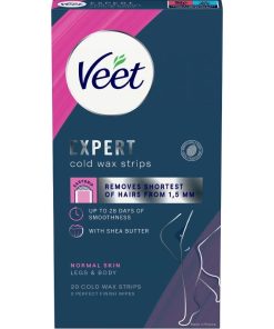 shop Veet Expert Cold Wax Strips Body & Legs Normal Skin 20 Pieces af Veet - online shopping tilbud rabat hos shoppetur.dk