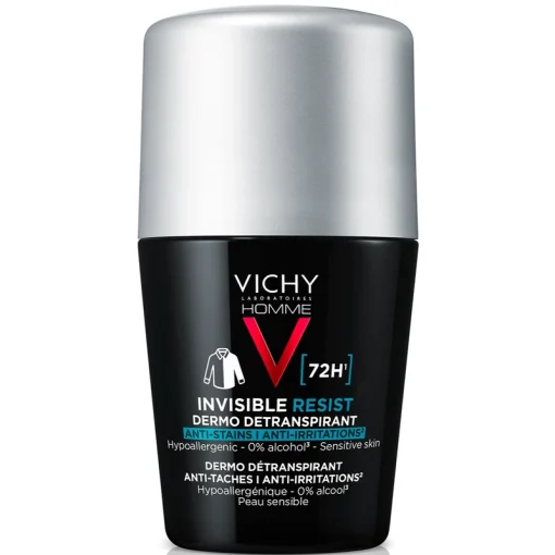 shop Vichy Homme Invisible Resist 72H Dermo Detranspirant Roll-On Deodorant 50 ml af Vichy - online shopping tilbud rabat hos shoppetur.dk