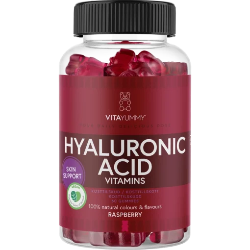 shop VitaYummy Hyaluronic Acid Raspberry 60 Pieces af VitaYummy - online shopping tilbud rabat hos shoppetur.dk