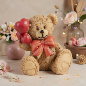 Alternative view of Sød Dekorationsbamse – Brun Mini Figur (3×2×4 cm)