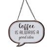 Tekstskilt til Væg – Coffee Lovers (Metal, 18×14 cm)