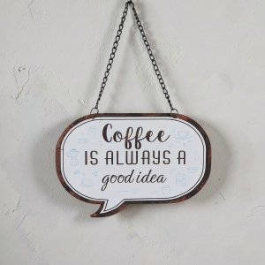 Alternative view of Tekstskilt til Væg – Coffee Lovers (Metal, 18×14 cm)