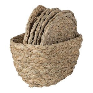 Er det sikkert at rejse endnu? 18 Glasbrikker i Seargrass – Sæt med 6 stk., Ø 12 cm